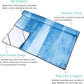 QiyI Yoga Mat Towel with Corner Pockets, Non Slip Sweat Absorbent Hot Yoga Towels, Soft Yoga Blankets with Travel Bag, Skidless Mat Cover for Workout, Gym, Fitness - 70"x26", Blue Tie Dye