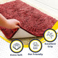 Muddy Mat® AS-SEEN-ON-TV Highly Absorbent Microfiber Door Mat and Pet Rug, Non Slip Thick Washable Area and Bath Mat Soft Chenille for Kitchen Bathroom Bedroom Indoor and Outdoor - Red 24" x 72"