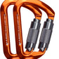 SEPEAK UIAA 30kN Climbing Carabiner Clips, Professional Heavy Duty Twist Locking Carabiners for Climbing,Mountaineering, Rappelling, Camping, Hiking, Swings, Large D Ring Hooks