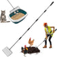 Chicken Coop Pooper Scooper, 36" to 67" Stainless Steel Long Handle Cat Litter Scoop, 5 Segment Extendable Dog Poop Scooper Long Handle, Pet Pooper Scooper for Chicken Dog Cat Manure Rabbit Manure
