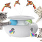 Cat Toys,3-in-1 Interactive Cat Toys for Indoor Cats,Rechargeable Automatic Interactive Cat Toy with Fluttering Butterfly,Smart Sensor 6 Holes Mice Whack-A-Mole and Track Balls, White