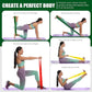 Resistance Bands, Exercise Bands, Physical Therapy Bands for Strength Training, Yoga, Pilates, Stretch Elastic Band with Different Strengths, Workout Bands for Home Gym