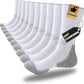 JOYNÉE 5/10 Pairs Mens Lightweight Athletic Crew Socks Cushioned Breathable Long Socks for Sports Running