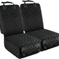 PETICON Front Seat Cover 2 Pack, Full Protection Dog Car Seat Cover with Side Flaps, Nonslip Scratchproof Captain Chair Seat Cover Fits for Cars, Trucks, SUVs, Jeep, Black