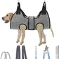 PAWCHIE Dog Grooming Hammock Harness for Dogs & Cats with Pet Nail Clipper Trimmer- Breathable Cat Hanger Sling for Trimming Clipping Nails-Dog Hammock Restraint Bag for Small Medium Large Dog, Grey M