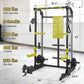 Power Cage, Squat Rack with Cable Crossover and Dual Independent Pulley System, 2000LB Capacity Workout Cage with More Training Attachments, Power Rack for Home Gym
