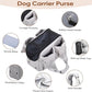 Dog Purse Carrier for Small Dogs, Cats, and Puppies – Soft-Sided Travel Pet Tote Bag with 4 Large Pockets, Foldable, Lightweight, Fits Pets up to 15 lbs, for Travel, Outings (Grey)