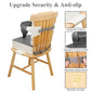 Toddler Booster Seat for Dining Table, Non-Slip Kitchen Chair Booster Cushion with Backrest and Adjustable Straps, Portable PU Waterproof Travel Baby Booster Increasing Cushion