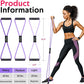 Figure 8 Fitness Resistance Bands with Handles - Exercise Tube Band Set of 3 for Arm and Shoulder Stretch, Rope 8 Word Elastic for Women and Men