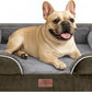 Comfort Expression Small Dog Beds Waterproof Orthopedic Foam Dog Sofa Beds for Medium Dogs Comfy Pet Bed with Washable Removable Cover & Non-Slip Bottom(Small,Dark Green)