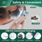 2 in 1 Cat Nail Clippers & Dog Nail Clippers Trimmers for Large Medium Small Dogs Cats Claw Trimmer Quick Sensor and Safety Guard USB Rechargeable with 2 LED Lights Dogs Nail Trimmer