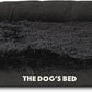The Dog’s Bed, Medium Black Faux Fur 30x23.5, Memory Foam, Pain Relief: Arthritis, Hip & Elbow Dysplasia, Post Surgery, Lameness, Supportive, Calming, Washable Cover, Veterinary Approved