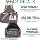 Roo Gardening Apron with Pockets & Harvesting, Picking Pouch - Adjustable, Water-resistant, Washable Canvas Cotton