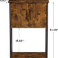 5-10 Gallon Fish Tank Stand, Metal Double Aquarium Stand with Cabinet for Fish Tank Accessories Storage, Heavy Duty 20.5" L* 11.02" W Tabletop, 500LBS Capacity Rustic Brown and Black PG06YGN