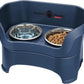 Neater Pet Brands Neater Feeder Deluxe Mess Proof Dog Bowls Elevated for Large Dogs Over 40 lbs, Made in USA, No Spill Raised Dog Food Bowl Stand Feeding Station, Food and Water Bowl Set, Dark Blue