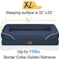 Removable Orthopedic Large Dog Bed -XL Large Dog Beds with Washable Cover and Removable Bolsters Non-Slip Bottom & Waterproof Pet Bed Sofa for Big Size Dogs
