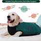 Kuoser Dog Recovery Suit, Anti Licking Dogs Rear Leg Sleeve, Abdominal Dog Surgical Suit with Pants Cover Protect Wounds, Dogs Elbow Protector Soft Pet Surgery Onesie Cone Alternative, Green XL