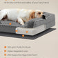 Feandrea Orthopaedic Dog Bed for Large Dogs, Waterproof Dog Sofa Bed with Removable Washable Cover, 36 x 27 x 6.5 Inches, Slate Gray UPGW252G02