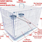 Durable Easy Portable Metal Travel or Veterinary Collapsable Parrot Bird Carrier Beaks Proof Cage with Stainless Steel Feeder Bowls Natural Wooden Perch Stand