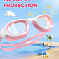 Kids Swim Goggles,Swimming Goggles for Kids 6-14, Anti-Fog UV Protection Pool Glasses for Boys Girls