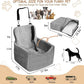 Dog Car Seat for Small/Medium Dogs - Dog Booster Seat with Safety Straps & Non-Slip Base, Travel Pet Car Seat with Storage Pockets, Washable & Removable, Suitable for Dogs Under 35 lbs (Gray)