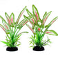 Silk Aquarium Plants for Betta Fish Tank, 2 Pcs 8 Inch Small Silk Aquarium Plant Aquatic Water Grass Decoration (Green-Wine, 8 Inch)
