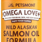 Petsmont Omega Love+ Wild Alaskan Salmon Oil for Dogs Formula 32 oz - Fish Omega Liquid Pump Cats Supports Joint Function Immune Heart Health Food Supplement Pets Natural EPA DHA Fatty Acids