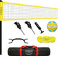 Volleyball Net Outdoor - Portable Volleyball Set for Backyard with Professional Volleyball Net, Wrap Yarn Volleyball and Pump, Boundary Line, Carry Bag