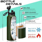 40OZ Water Bottle Stainless Steel - Cold-48H & Hot-24H Vacuum Insulated Water Bottle with Straw & Chug Lid, Strap Carrying Pouch, Paracord Handle & Flask Boot, Thermo Hydro Bottle for Hiking Cycling