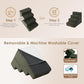 EHEYCIGA Dog Stairs for Bed 18" H, 4-Step Dog Steps for High Bed, Pet Steps for Small Dogs and Cats, Non-Slip Balanced Pet Ramp Indoor, Olive Green