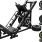 RitFit Adjustable Leg Press and Hack Squat Machine with Weight Plate Set, Professional Home Gym Equipment with Linear Bearings, Specialized for Complete Lower Body Workouts and Weight Storage Posts