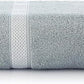 CASA COPENHAGEN Solitaire Towels, 4 Pieces Bath Towel Set- Grey Violet, 600 GSM Designed in Denmark Made of Soft Egyptian Cotton for Bathroom, Kitchen & Shower