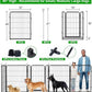 Dog Playpen Outdoor Extra Wide 8 Panels Heavy Duty Dog Fence 40" Height Anti-Rust with Doors Portable for RV Camping Yard, Total 21FT, 35 Sq.ft, Snowy Black
