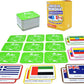 Menique, Juego de Memoria de Banderas del Mundo en español, para niños y adultos. Flags of The World, Memory Matching Game in Spanish, for Kids and Adults, 100 Tiles 50 Pairs.