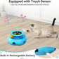 3in1 Interactive Cat Toys for Indoor Cats Rechargeable,Whack a Mole Cat Toy, Fluttering Butterfly, Track Balls, Automatic Kitten Toys Touch Activated, 2 Refill Feather