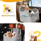Car Seat Booster for Dog: High-Support Memory Foam Pet Car Seat for Small/Medium Dogs Under 35lbs with Elevated Cushion - Detachable Washable Puppy Travel Bed for Driving with Pockets (Grey)