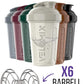 '-6 PACK- Shaker Cups for Protein Shakes 20 oz - 6x Wire Whisk | Leak Proof Protein Shaker Bottle for Protein Shakes, Shaker Bottle Pack for Pre & Post Workout, Shaker Cup (Mood Tones)