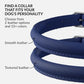 CollarDirect Rolled Leather Dog Collar, Soft Padded Round Puppy Collar, Handmade Genuine Leather Collar Dog Small Large Cat Collars 13 Colors (11-14 Inch, Deep Blue Smooth)