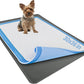 TidyFriend Dog Pee Pad Holder Tray Fits for 30” x 36” Wee Wee Pee Pads - Stable Grip, Raised Edges, Quick-Wipe Silicone Surface Dog Potty Tray Holder for Indoor Flooring Protection (Grey)