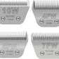 4PCS Wide Blades for Dog Grooming Blades Compatible with Andis,Oster A5,Wahl km10 Dog Clippers Stainless Steel Blades for Animal Dog,Cat,Horse,Silver Size: #10W+30W+5FW+7FW
