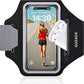 GUZACK Running Phone Holder with Zipper Pouch, Running Armband for iPhone 16 Pro/15/14/13/12/11 Pro Max/Plus/XR/XS, Galaxy S25/S24/S23/S22, Cell Phone Arm Holder with Card Slot - Size S
