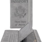 Melsbrinna RFID Passport Holder for Travel, Unisex Adults, Grey, PU Leather, RFID Protected, Passport Cover