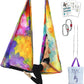F.Life Aerial Yoga Hammock kit- Yoga Swing Multicolor 5 yards-Flying Yoga Include Daisy Chain,Carabiner and Pose Guide
