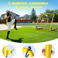 Baseball Rebounder Net,4x4.5FT Multi-Sport Pitch Back Rebounder Steel Frame with 4 Adjustable Angles, 40pcs Bungees Soccer, Volleyball&Lacrosse Trainer for Solo Fielding,Pitching and Reflex Training