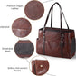 Fashion Dog Carrier Purse, Premium Leather Cat Carrier Bag, Airline Approved Soft Sided Pet Travel Tote Bag with Pockets Coffee