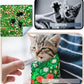 Cat Grooming Wrap Cat Wrap for Cutting Nails Cat Burrito Wrap 19.96 inch(Within 6Lbs) Cat Swaddle Nail Clipping, Teeth Brushing, Ear Cleaning Self-Adhesive Magic Cloth Cat Restraint
