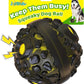 Dog Ball for Aggressive Chewers - Interactive Dog Toy Balls Fun Squeaky Sound to Keep Them Busy, Durable for Small Medium Large Breeds, Rubber Pet Chew Toys, As Seen on TV, Black & Yellow
