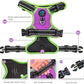 PHOEPET 2019 Reflective Dog Harness Large Breed Adjustable No Pull Vest with with Handle 2 Metal Rings 3 Buckles [Easy to Put on & Take Off](XL, Purple)