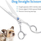 JASON 7" Straight Dog Grooming Scissors, Ergonomic Pets Grooming Shears, Premium Cats Trimming Kit with Offset Handle and Jewelled Screw, Sharp, Comfortable