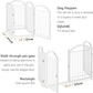 BHG Metal No-Assembly Freestanding Dog Gate with Door Walk Through, Extra Wide 96", Extra Tall 32" Pet Gate, Accordion Puppy Folding Playpen Dog Fence, with 2PCS Support (White, 4 Panels)